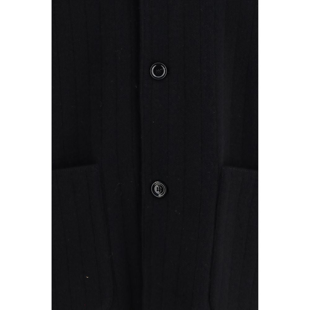 Lardini Schwarze lange Jacke aus Wolle
