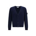 Stone Island Blaue Strickjacke aus Wolle