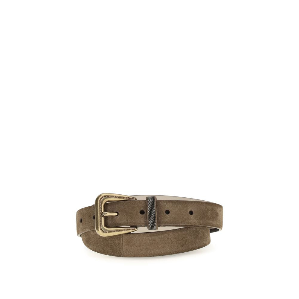 Brauner Gürtel aus Wildleder