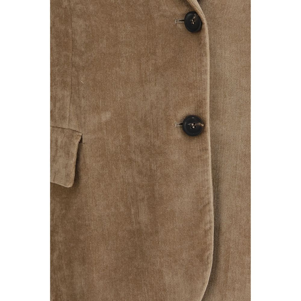 Beige lange Jacke