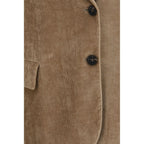 Beige lange Jacke