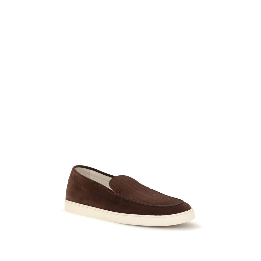 Bordeauxrote Slipper aus Kalbsleder