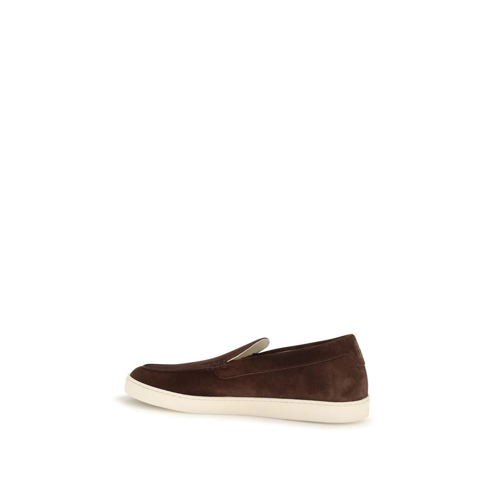 Bordeauxrote Slipper aus Kalbsleder