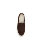Bordeauxrote Slipper aus Kalbsleder