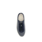Graue Low-Top-Sneaker aus Kalbsleder