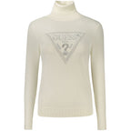 Weißer Rollkragenpullover