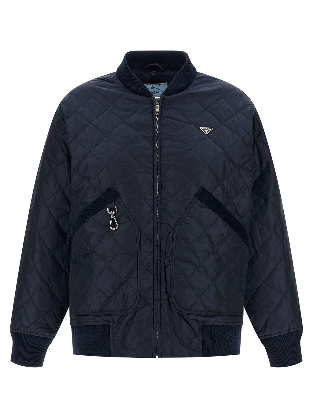 Blaue Bomberjacke