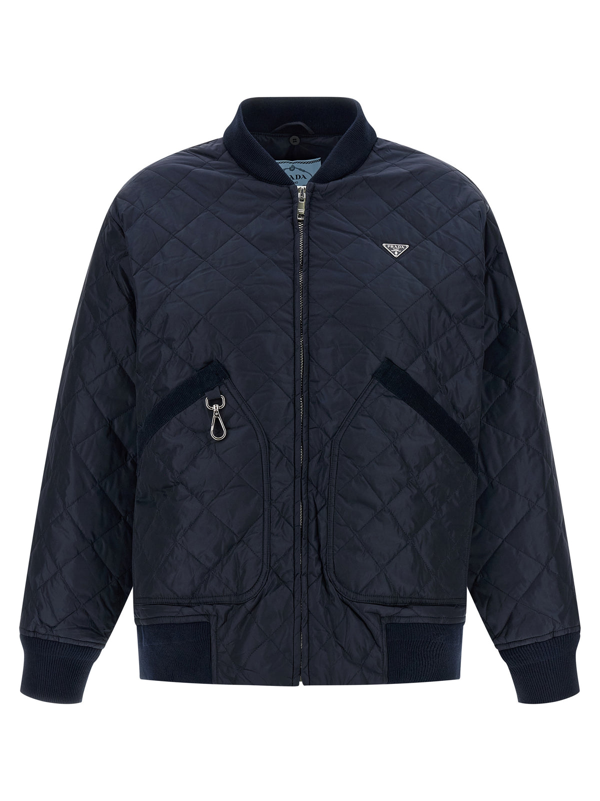 Blaue Bomberjacke