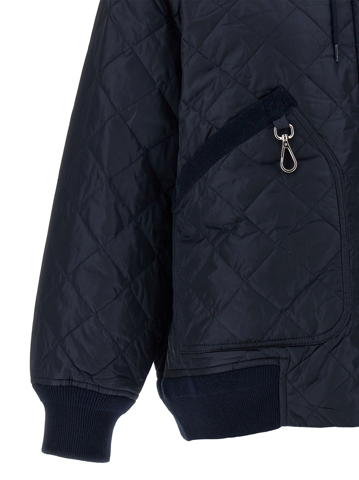 Blaue Bomberjacke