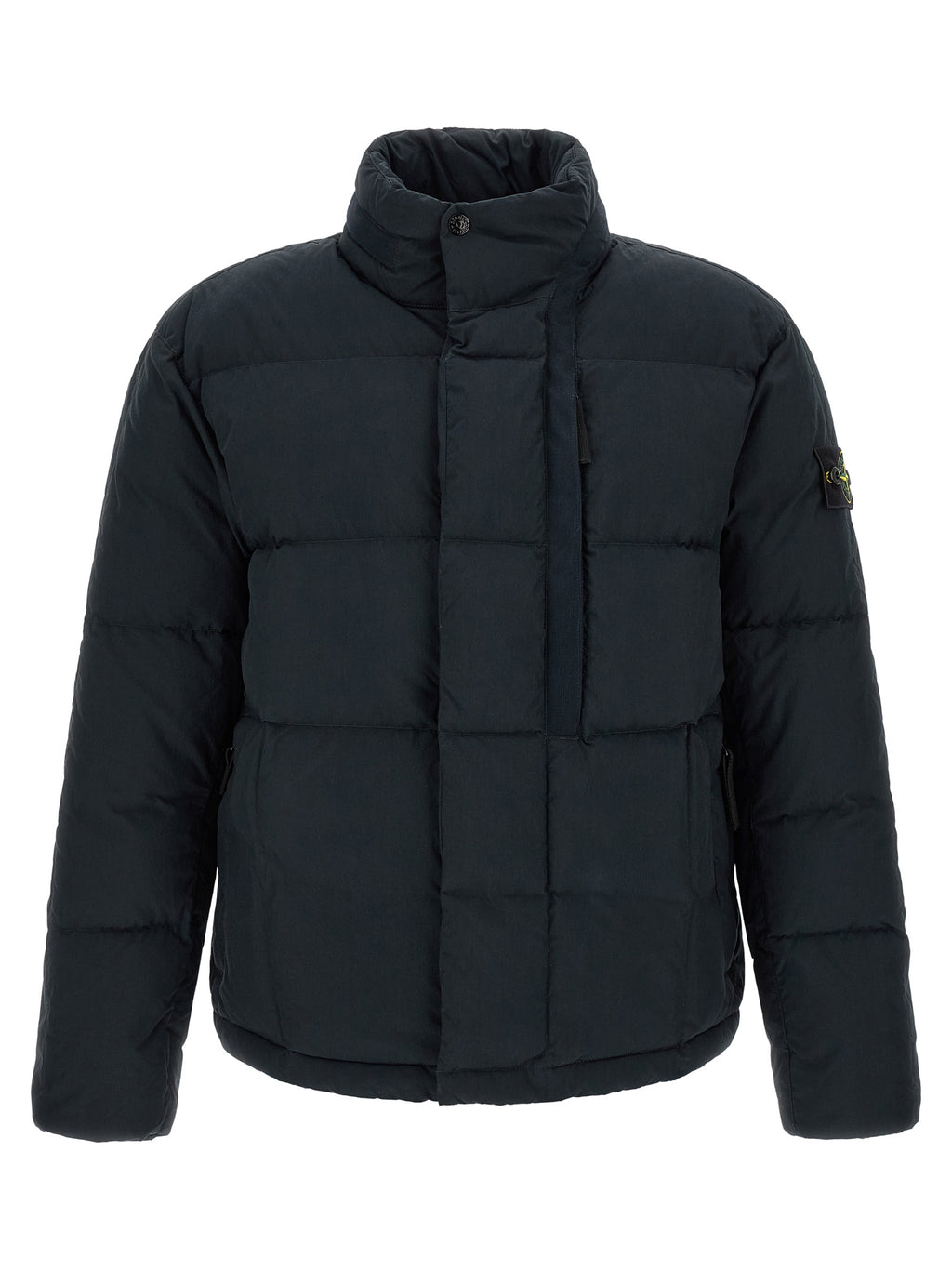 Stone Island Blaue lange Jacke