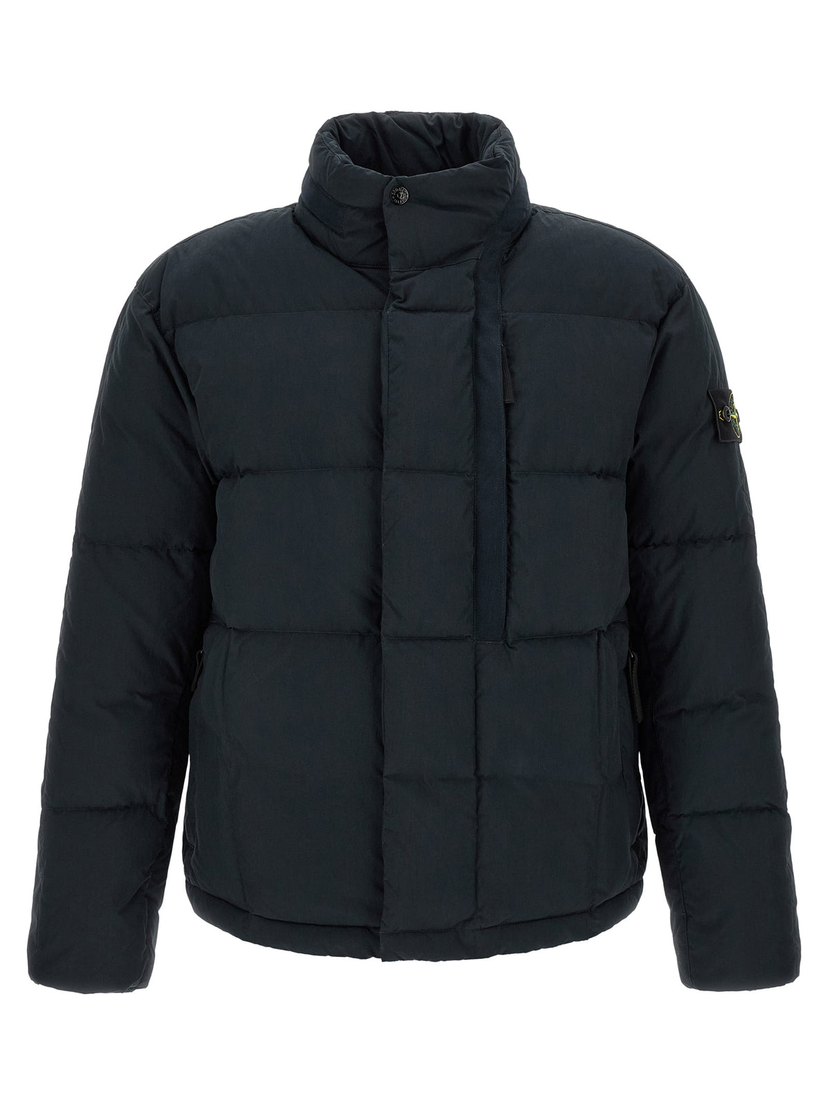 Stone Island Blaue lange Jacke