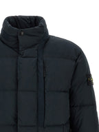 Stone Island Blaue lange Jacke