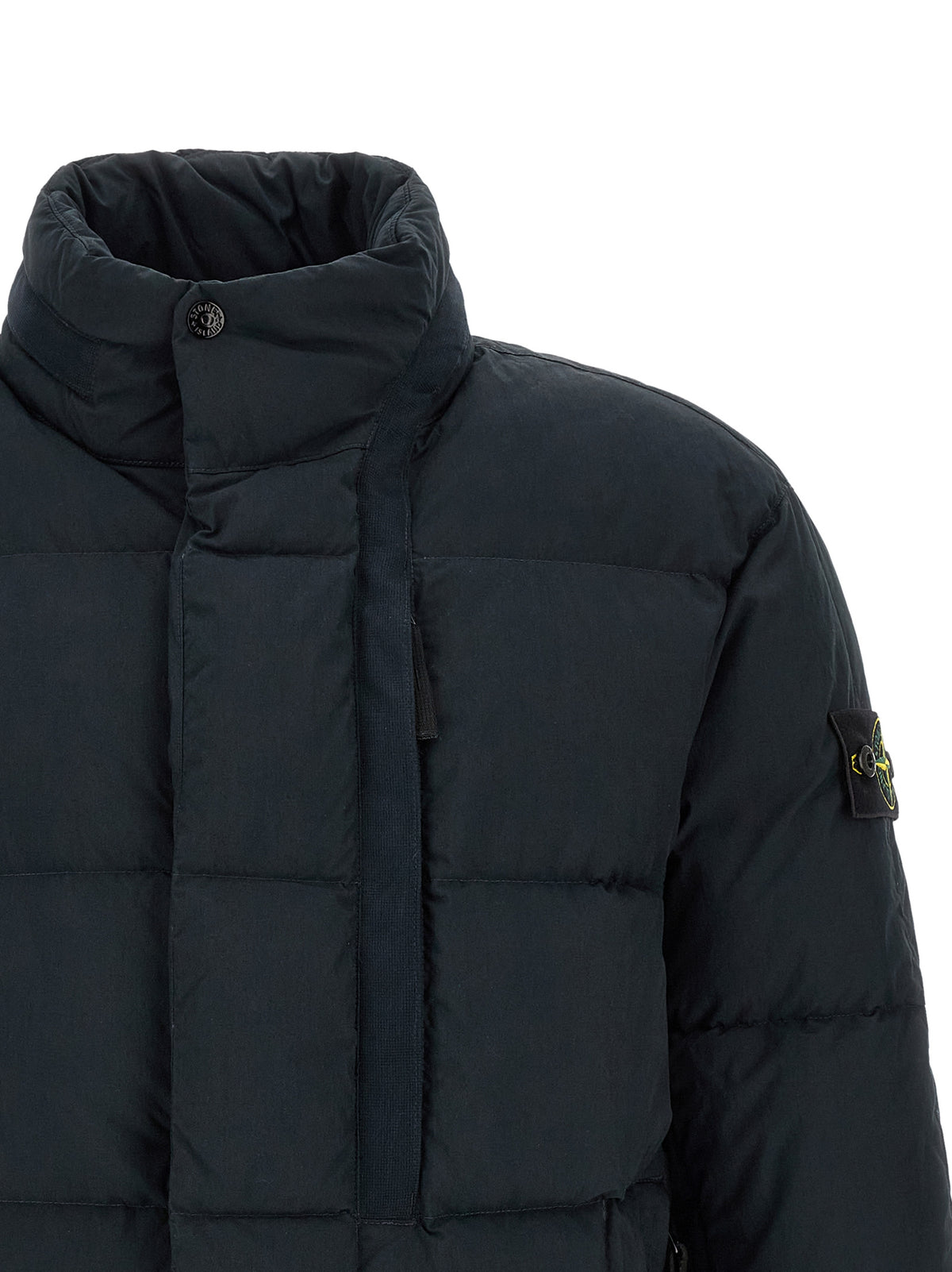 Stone Island Blaue lange Jacke