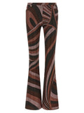 Emilio Pucci Bordeauxrote Schlaghose