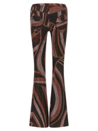 Emilio Pucci Bordeauxrote Schlaghose