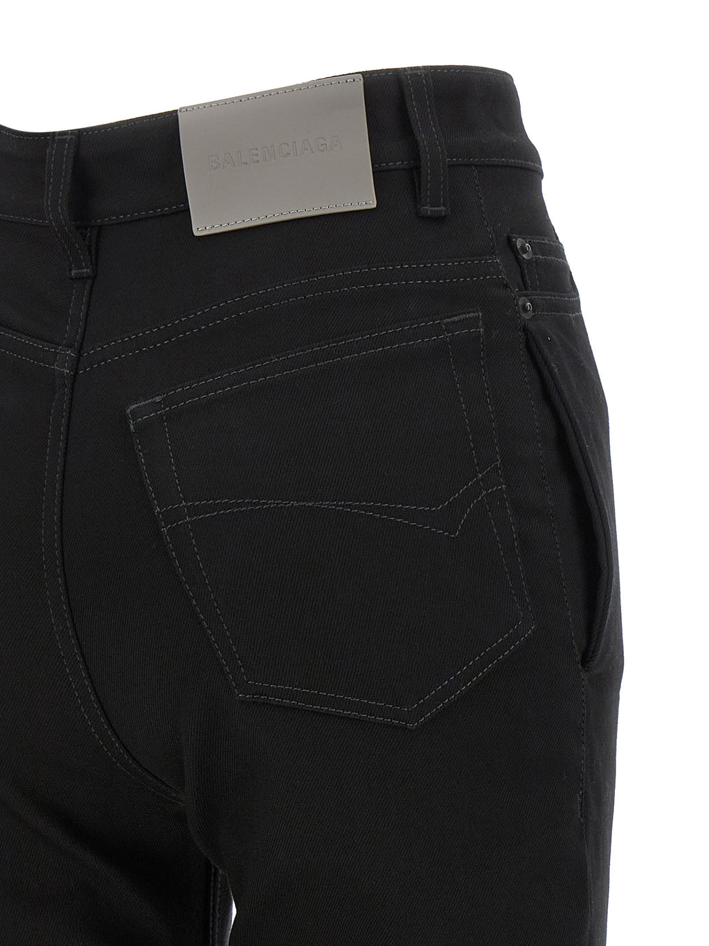 Balenciaga Schwarze High-Waist-Jeans