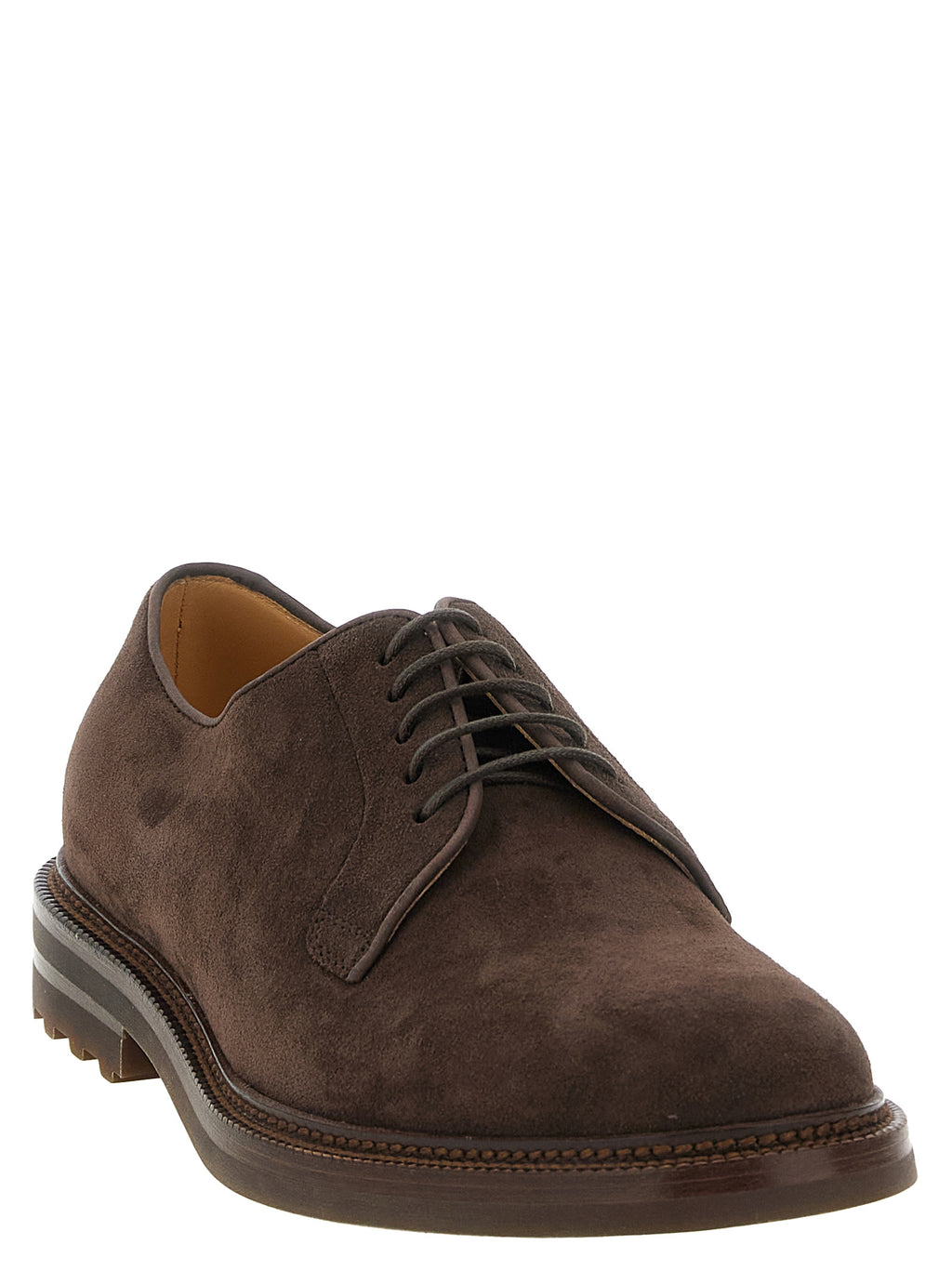 Braune Kalbsleder Oxford- und Derby-Schuhe