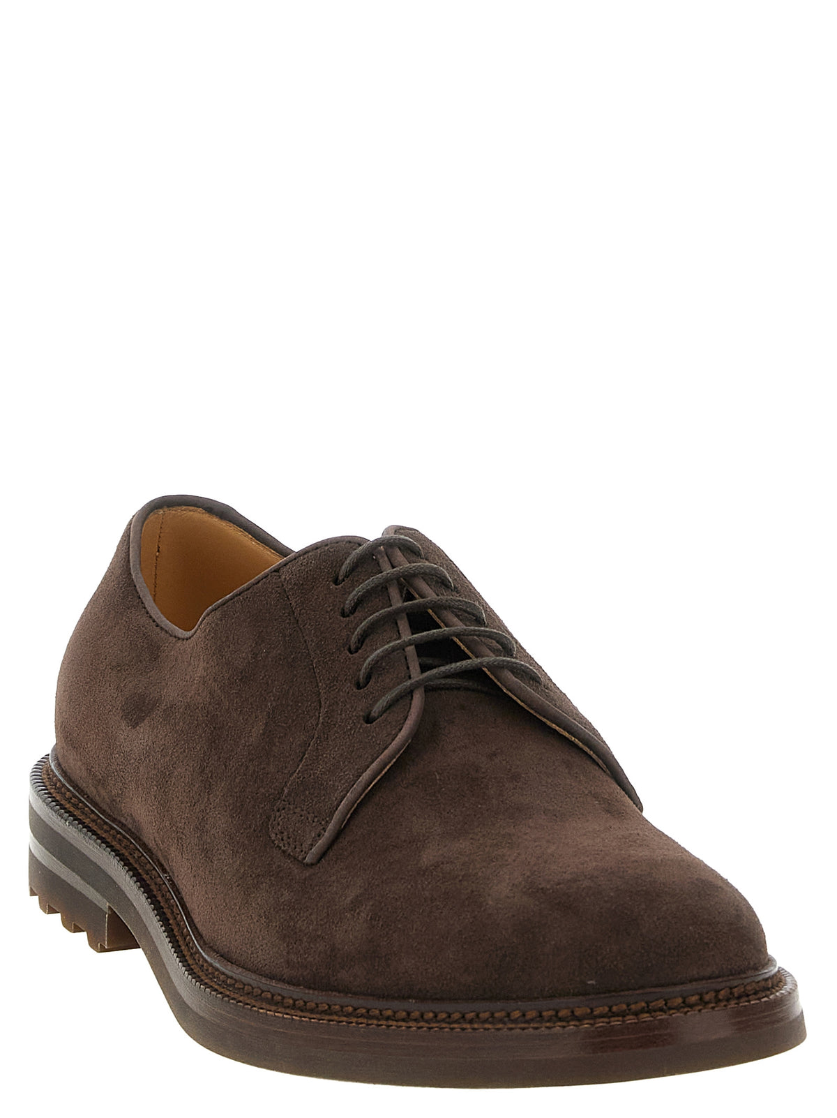 Braune Kalbsleder Oxford- und Derby-Schuhe