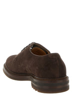 Braune Kalbsleder Oxford- und Derby-Schuhe