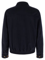 Brunello Cucinelli Blaue Bomberjacke aus Wolle