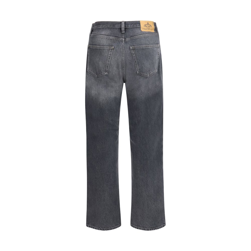 Prada Schwarze Relaxed-Fit-Jeans