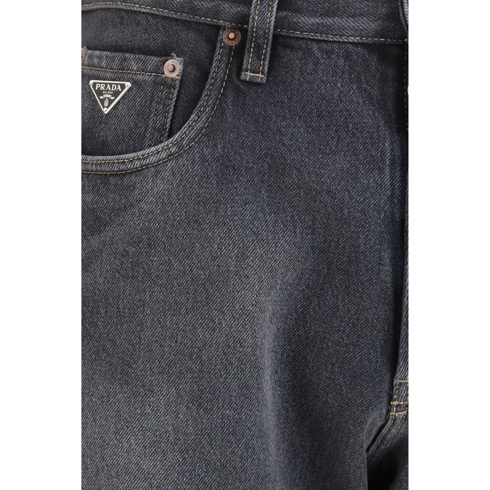Prada Schwarze Relaxed-Fit-Jeans