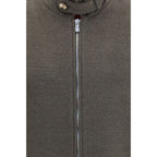 Graue lange Jacke aus Wolle