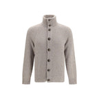 Brunello Cucinelli Graue Strickjacke aus Wolle