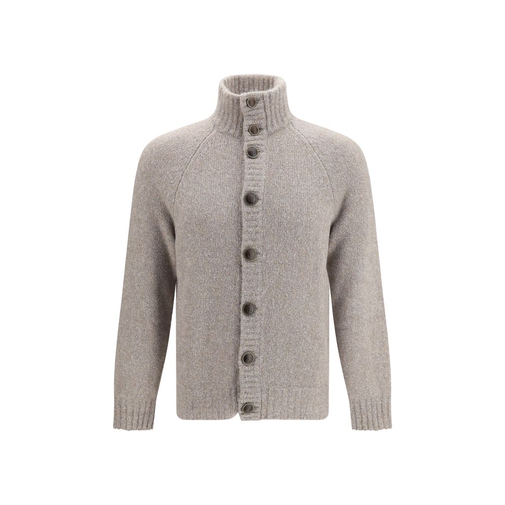 Brunello Cucinelli Graue Strickjacke aus Wolle