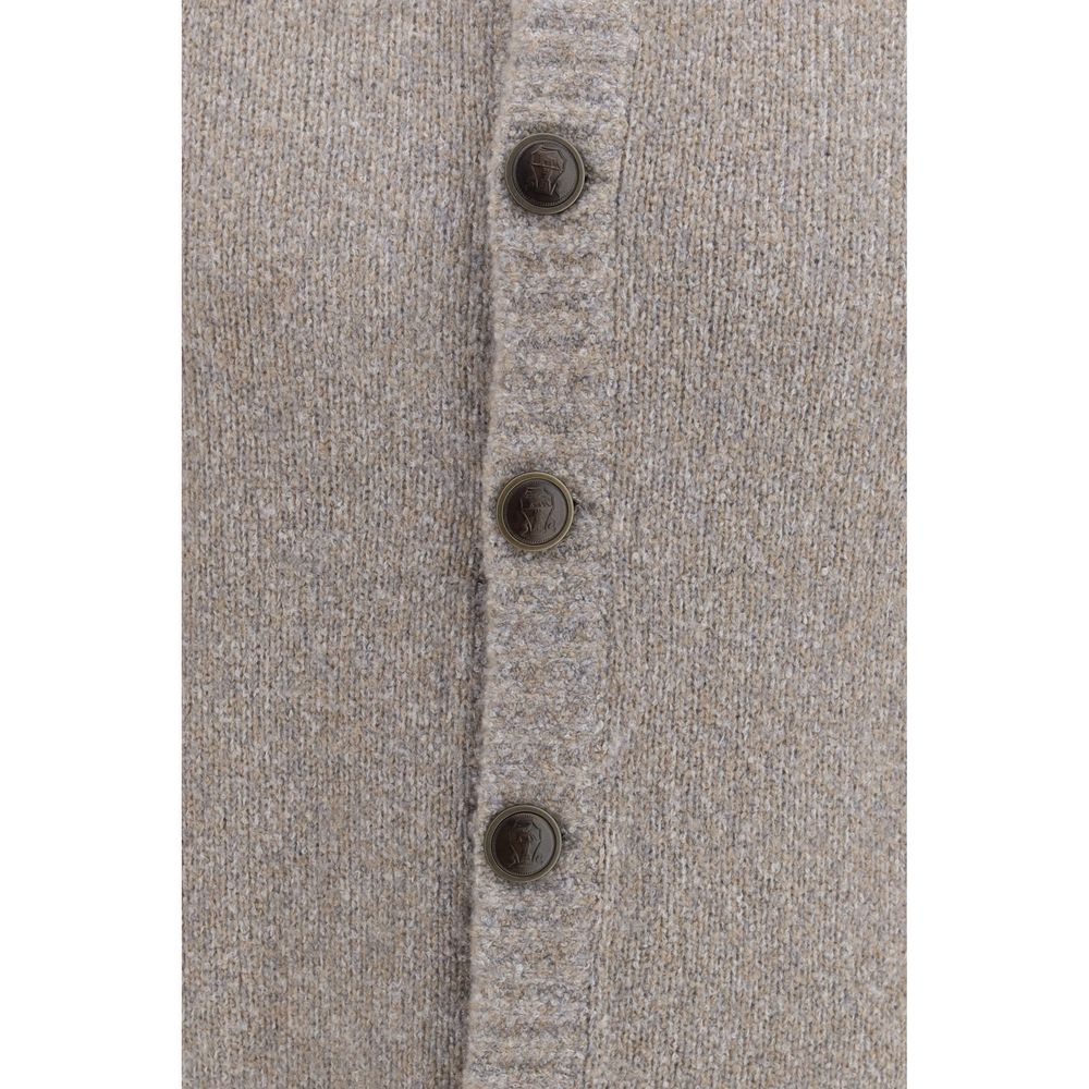 Brunello Cucinelli Graue Strickjacke aus Wolle
