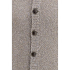 Brunello Cucinelli Graue Strickjacke aus Wolle