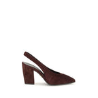 Prada Bordeauxrote Pumps aus Kalbsleder