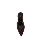 Prada Bordeauxrote Pumps aus Kalbsleder