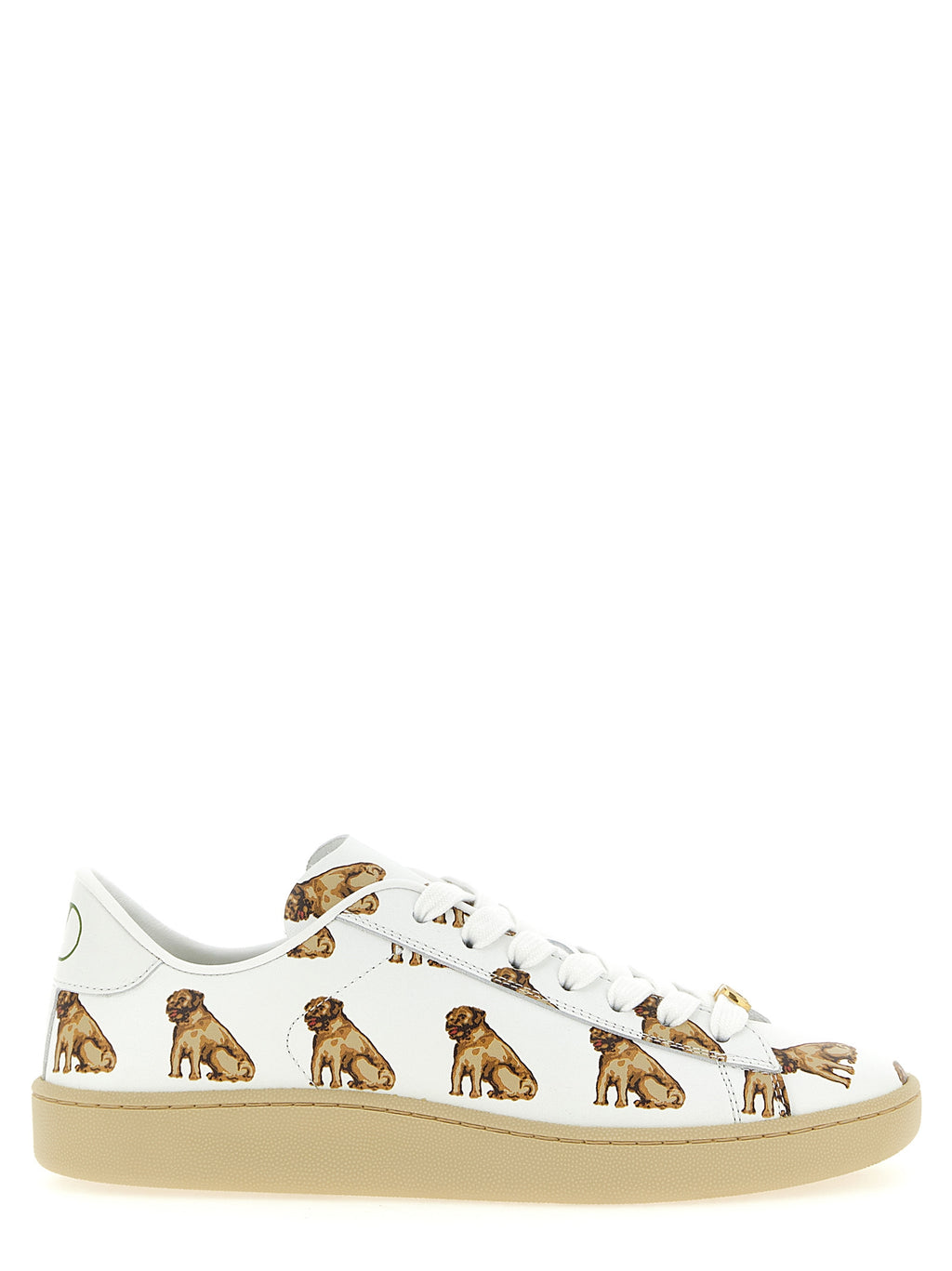 Valentino Garavani Weiße Low-Top-Sneaker aus Kalbsleder