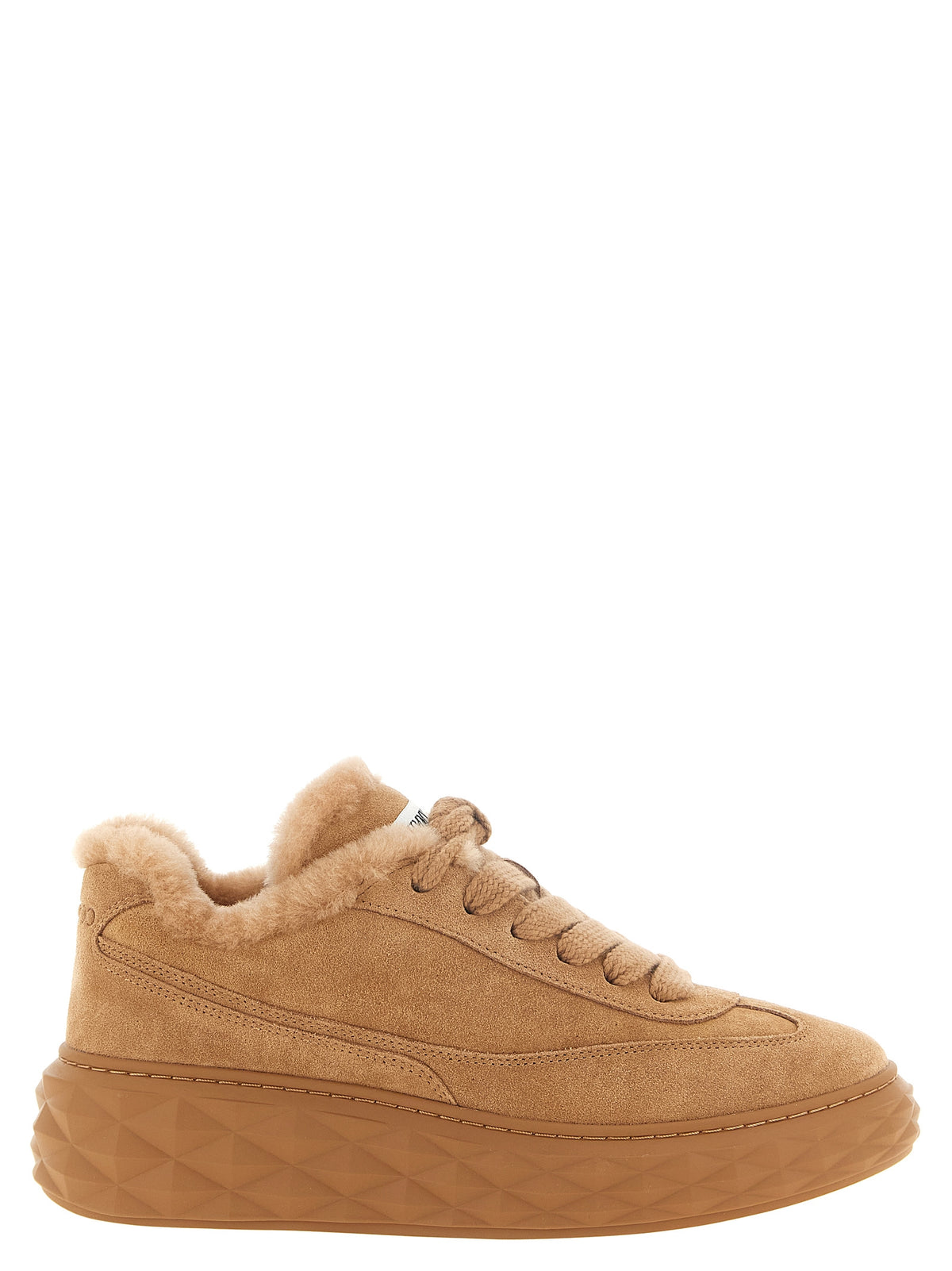 Jimmy Choo Beige Chunky-Sneaker aus Lammleder