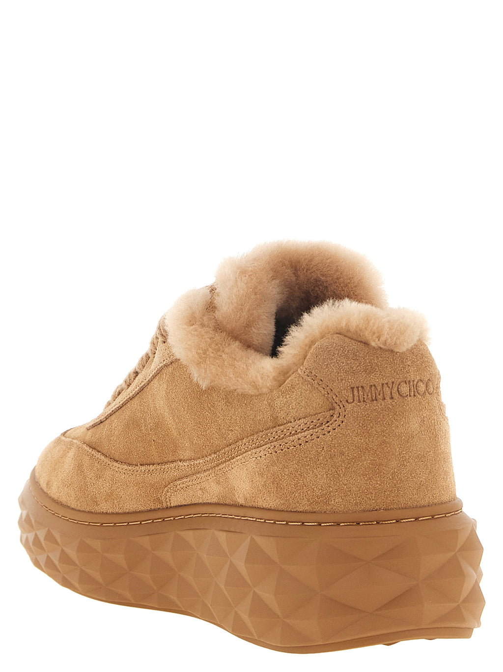 Jimmy Choo Beige Chunky-Sneaker aus Lammleder