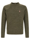 Moncler Grenoble Zweifarbige Strickjacke aus Wolle