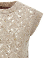 Max Mara Beige Weste aus Leder