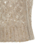 Max Mara Beige Weste aus Leder