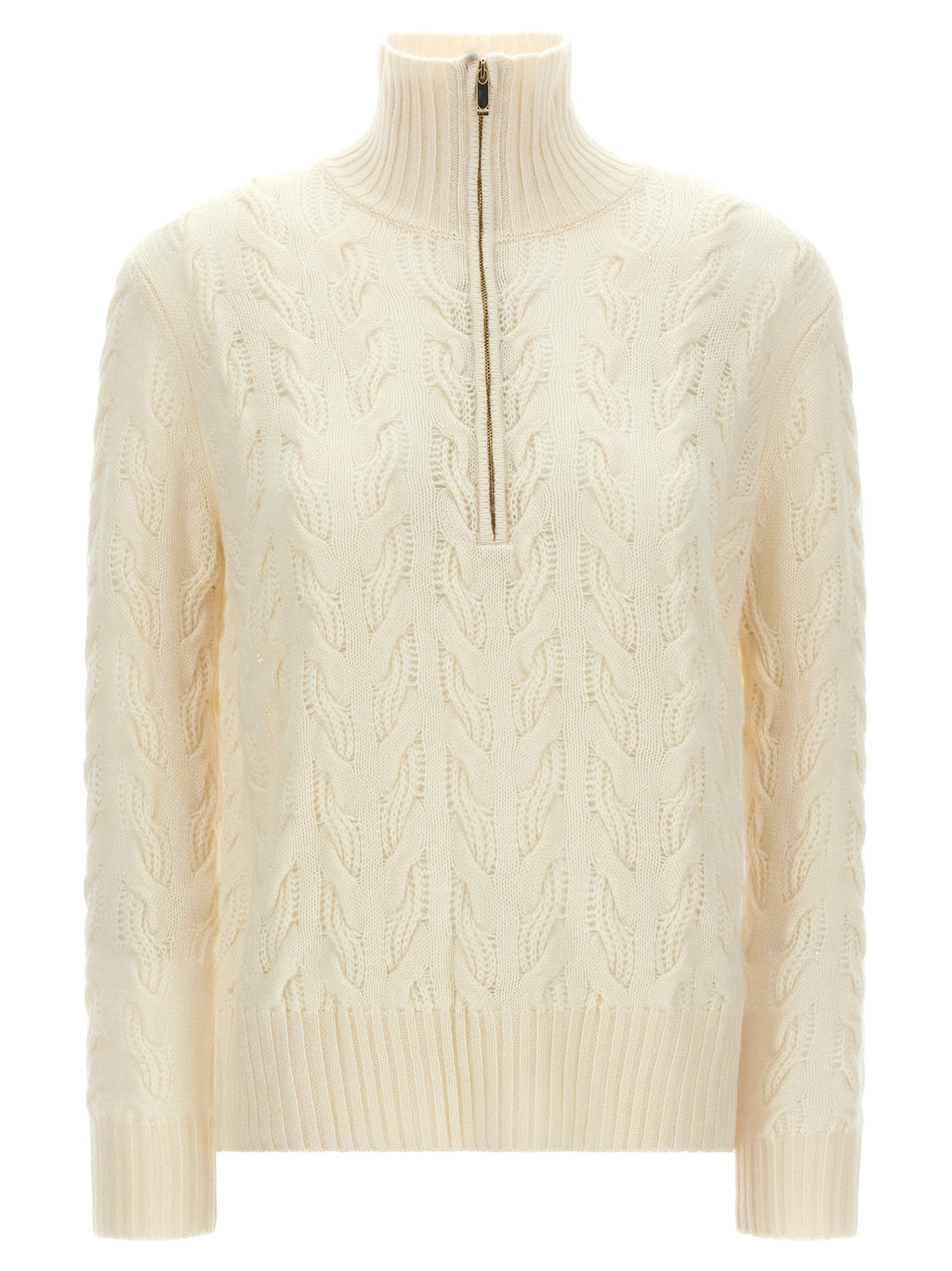 Max Mara Weiße Strickjacke aus Wolle