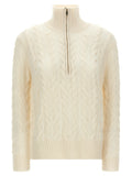 Max Mara Weiße Strickjacke aus Wolle