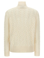Max Mara Weiße Strickjacke aus Wolle