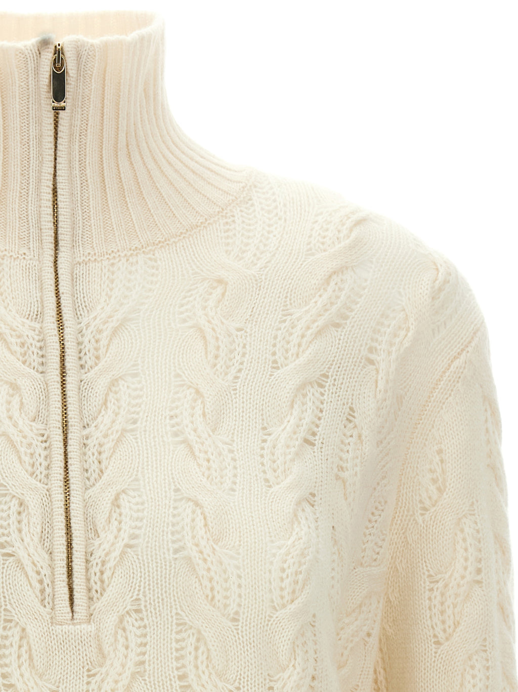 Max Mara Weiße Strickjacke aus Wolle