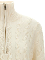 Max Mara Weiße Strickjacke aus Wolle