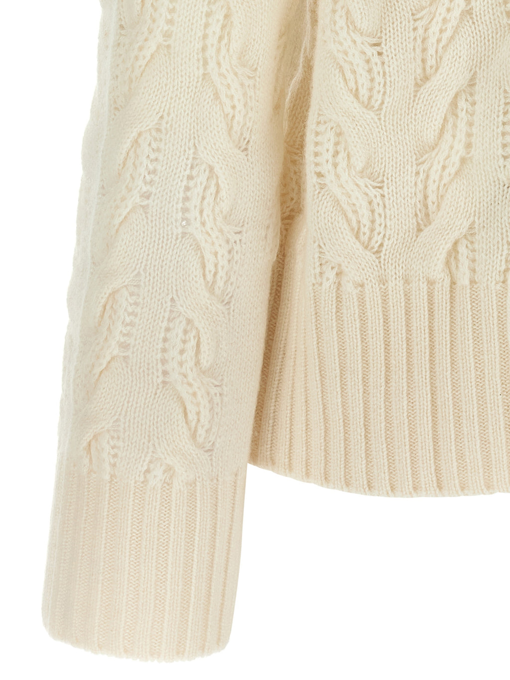 Max Mara Weiße Strickjacke aus Wolle