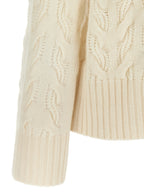 Max Mara Weiße Strickjacke aus Wolle