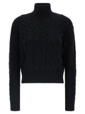 Max Mara Schwarze Strickjacke aus Wolle