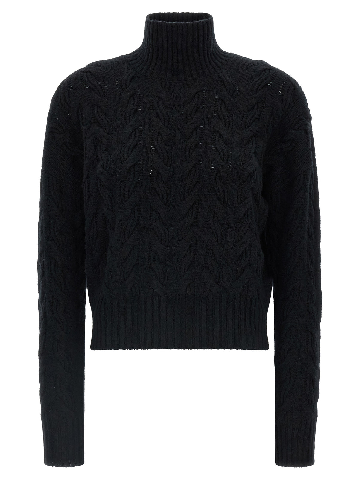Max Mara Schwarze Strickjacke aus Wolle