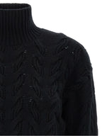 Max Mara Schwarze Strickjacke aus Wolle