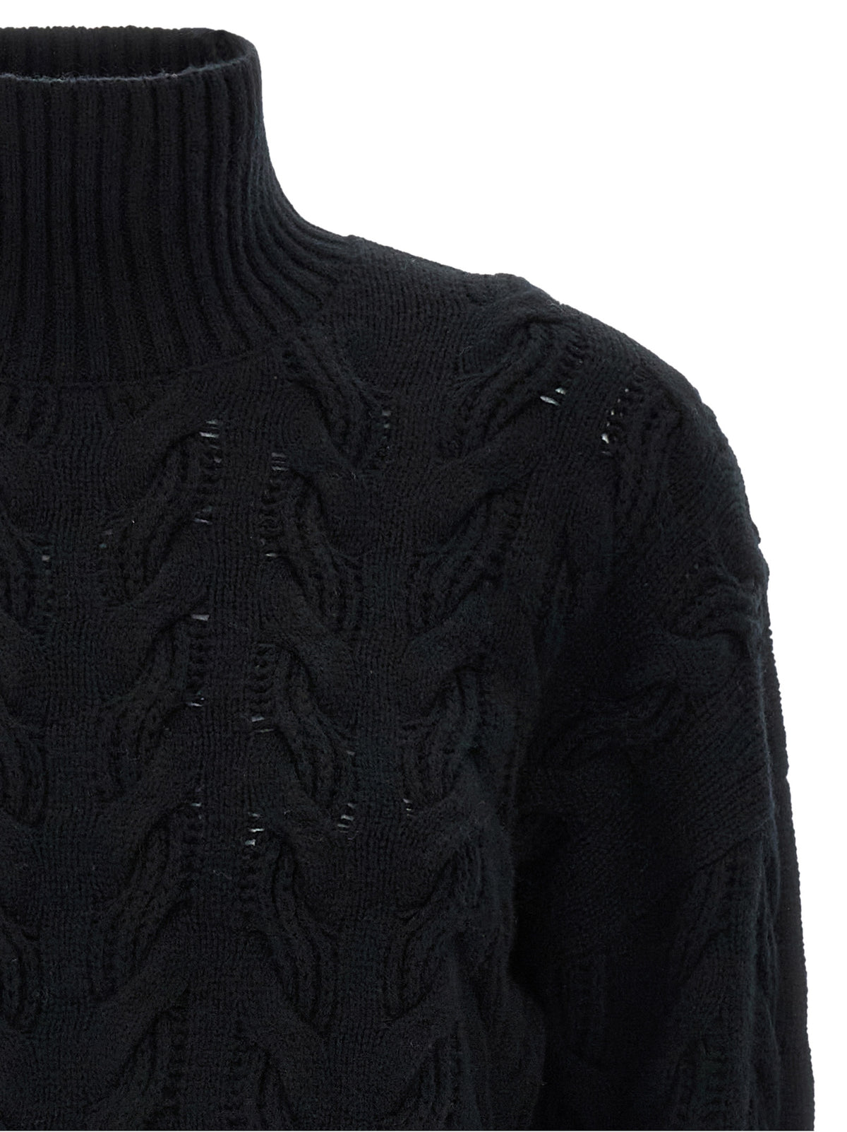 Max Mara Schwarze Strickjacke aus Wolle